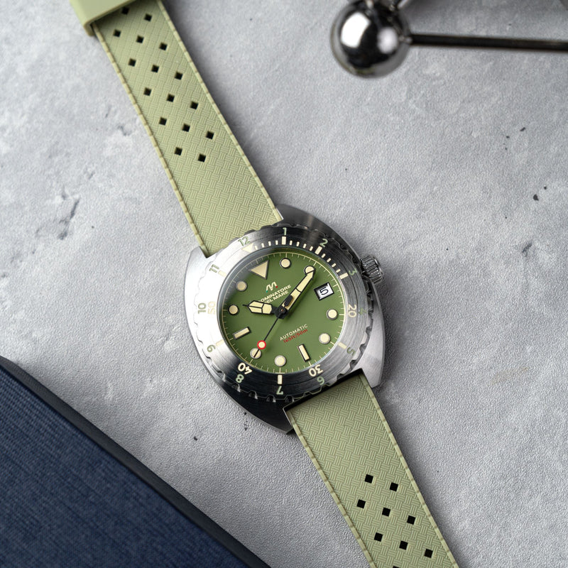 Amalfi Automatic Green / Green Silicone | Green Dial
