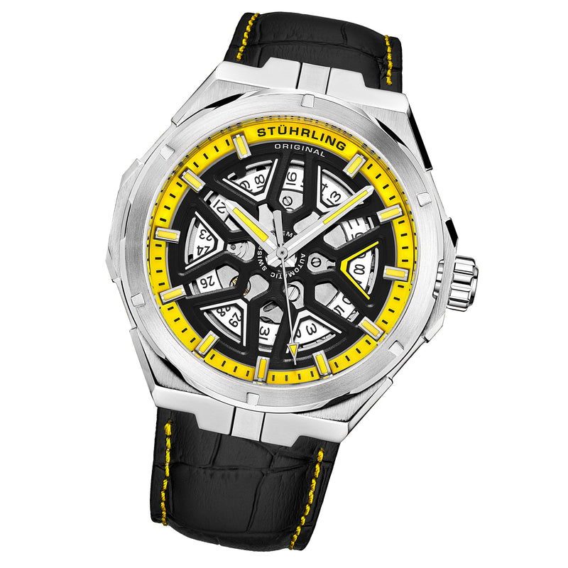 Legacy Black/Yellow Leather | Yellow Dial