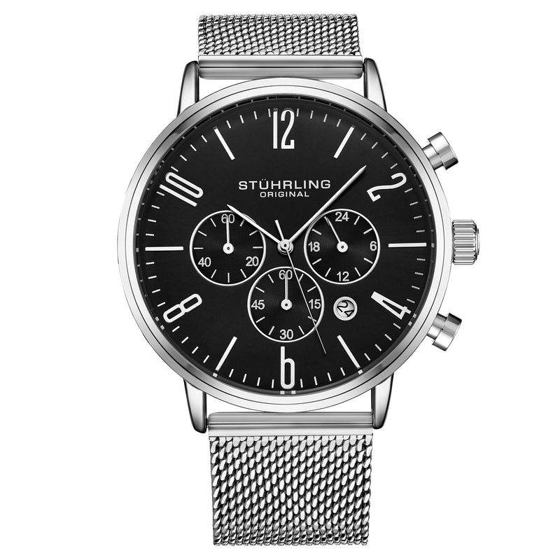 Monaco Silver/Stainless Steel/Black Dial/Silver Case 3932.1 | Black Dial