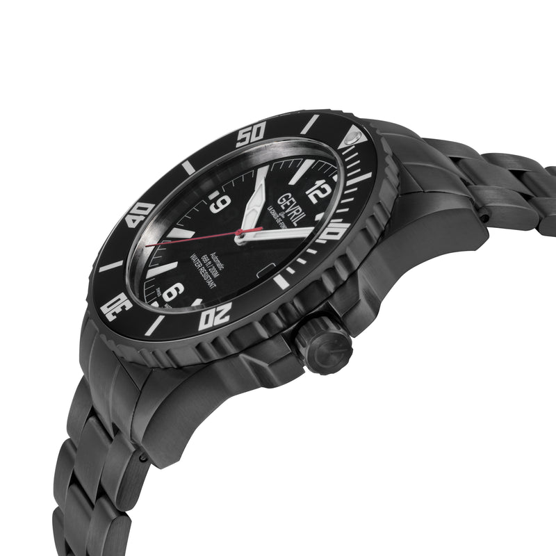 Canal Street Swiss Made SW200 Black Black helium valve rotating bezel BGW9 luminescent indexes | Black Dial