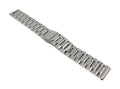 Bandini 22mm Silver Stainless Steel Watch Band 22mm / Silver / Silver Buckle |  Dial