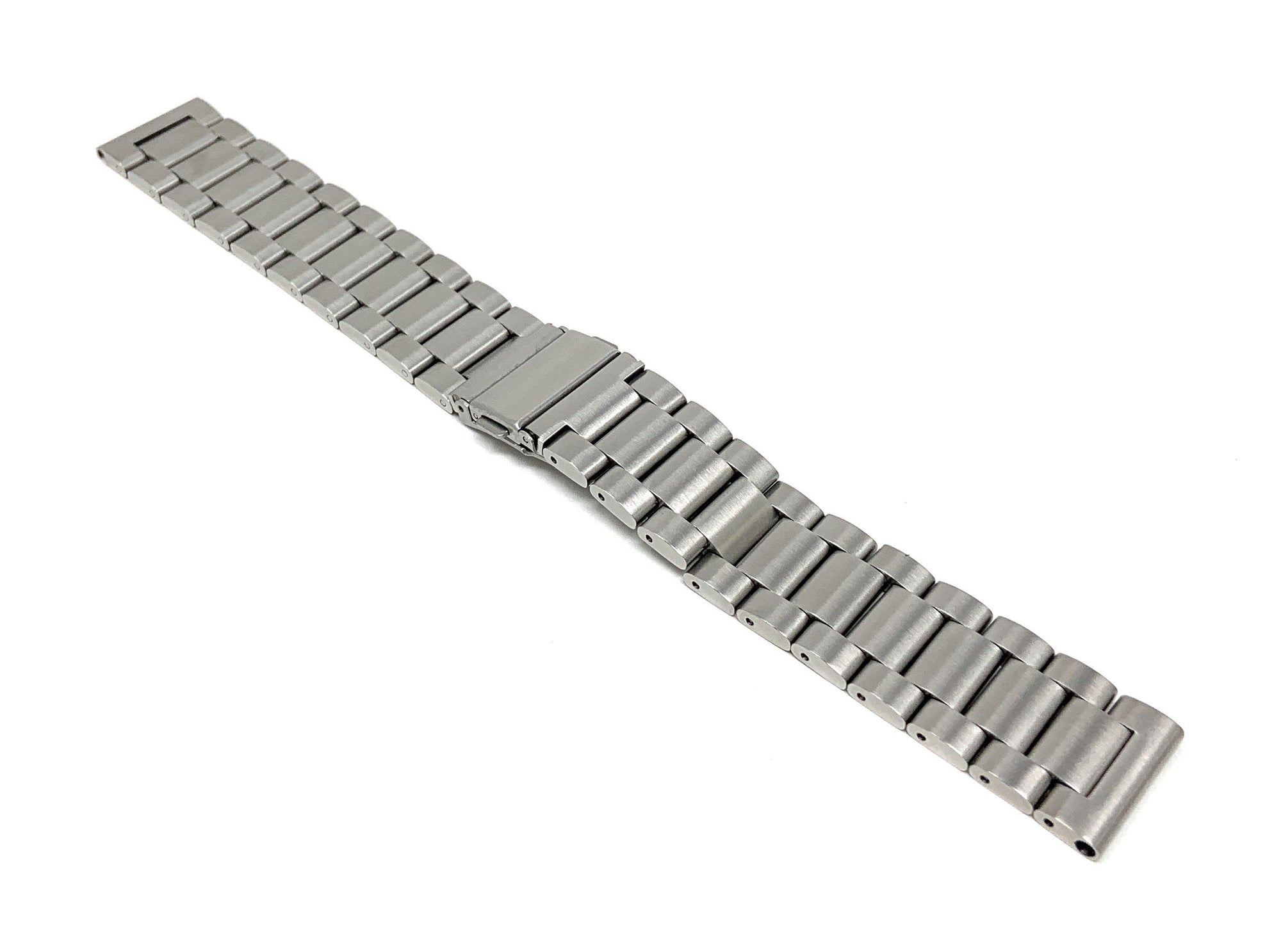 Bandini 22mm Silver Stainless Steel Watch Band 22mm / Silver / Silver Buckle |  Dial