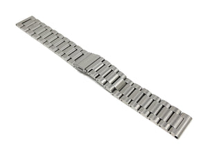 Bandini 22mm Silver Stainless Steel Watch Band 22mm / Silver / Silver Buckle |  Dial