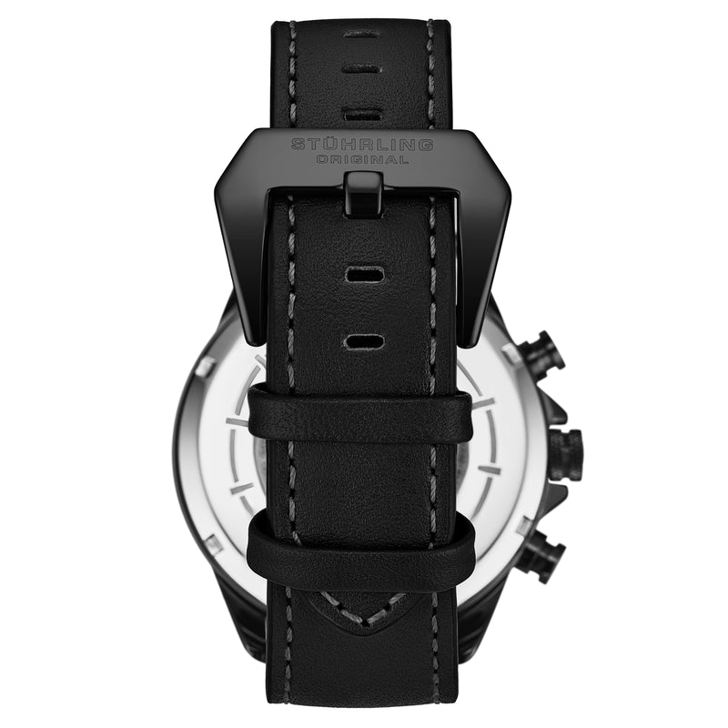 Aviator 929 Black/Leather | Black Dial