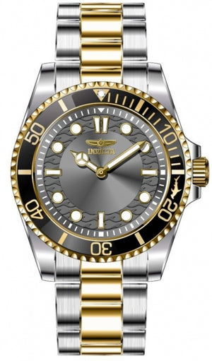 Pro Diver Men Black Dial / Two-Tone Stainless Steel Bracelet Gray Dial
