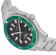 Holiss Automatic Diver Silver/Green | Black Dial