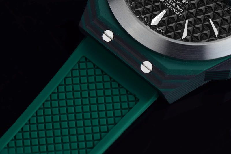 DF Carbon Fiber Automatic Black Dial, Green Case | Black Dial