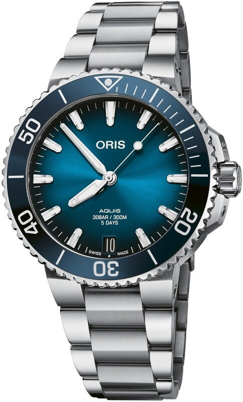 AQUIS DATE CALIBRE 400 41.5mm Blue Dial |  Dial