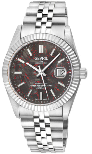 Gevril West Village Automatic (Gevril Men's Automatic West Village Carbon Dial Stainless Steel Bracelet)