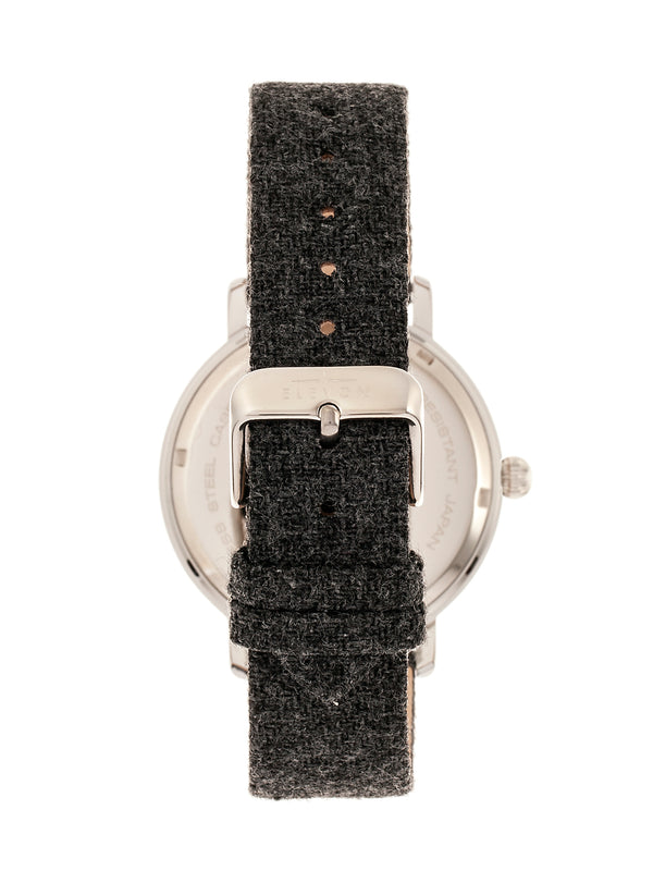 Northrop Wool-Overlaid Leather-Band Watch - Charcoal/Navy | Navy Dial