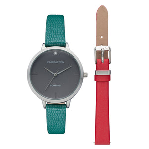 Carrington Claire Grey / Leather Gray Dial