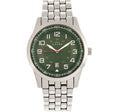 Garrison Bracelet Watch w/Date Silver/Green | Green Dial