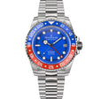 Deep Marine Explorer II Swiss Automatic Blue/Red Bezel| Blue Dial