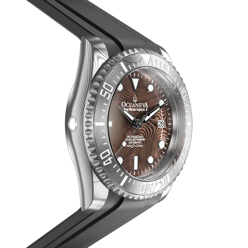 Damascus Swiss Automatic SW200 Deep Marine Explorer II Damascus/Coffee BrownDamascus Dial | Brown Dial