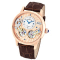 Legacy Rose Gold case/Leather strap/ Brass Dial | Semi-transparent Dial