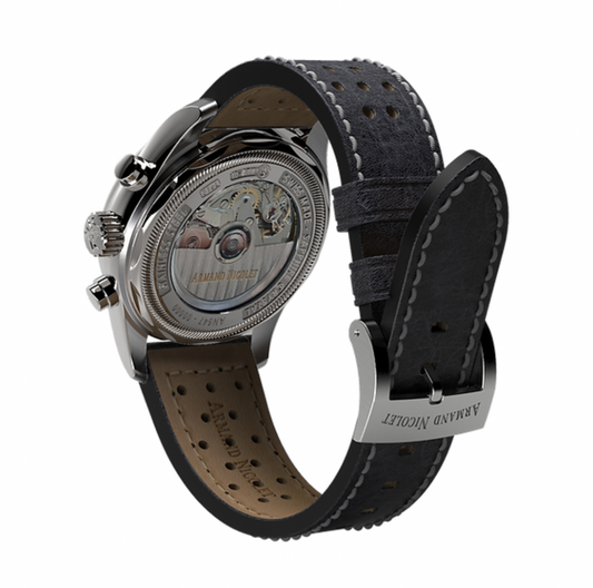 MM2 Black/Leather Black Dial