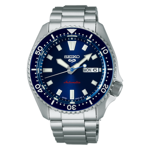 5 Sports SKX Unidirectional Bezel Blue Dial / Stainless Steel Bracelet Blue Dial