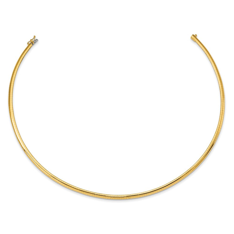 14k 4mm Domed Omega Necklace 1451 |  Dial