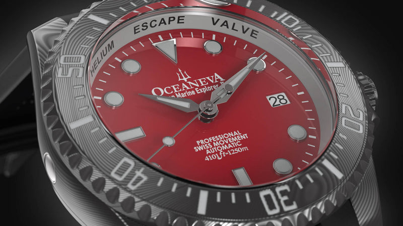 Damascus Swiss Automatic SW200 Deep Marine Explorer II Damascus/Red Dial | Red Dial