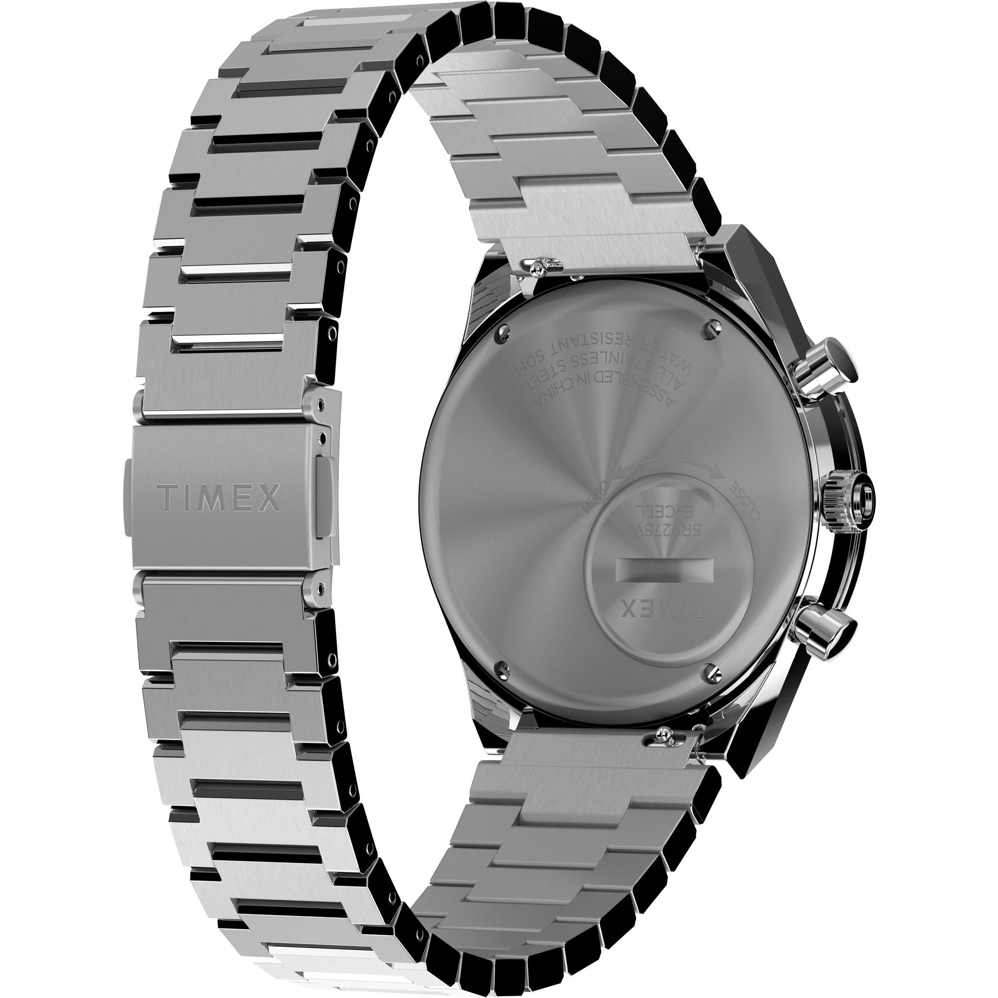 Q TIMEX Stainless Steel / Stainless Steel | Blue Dial