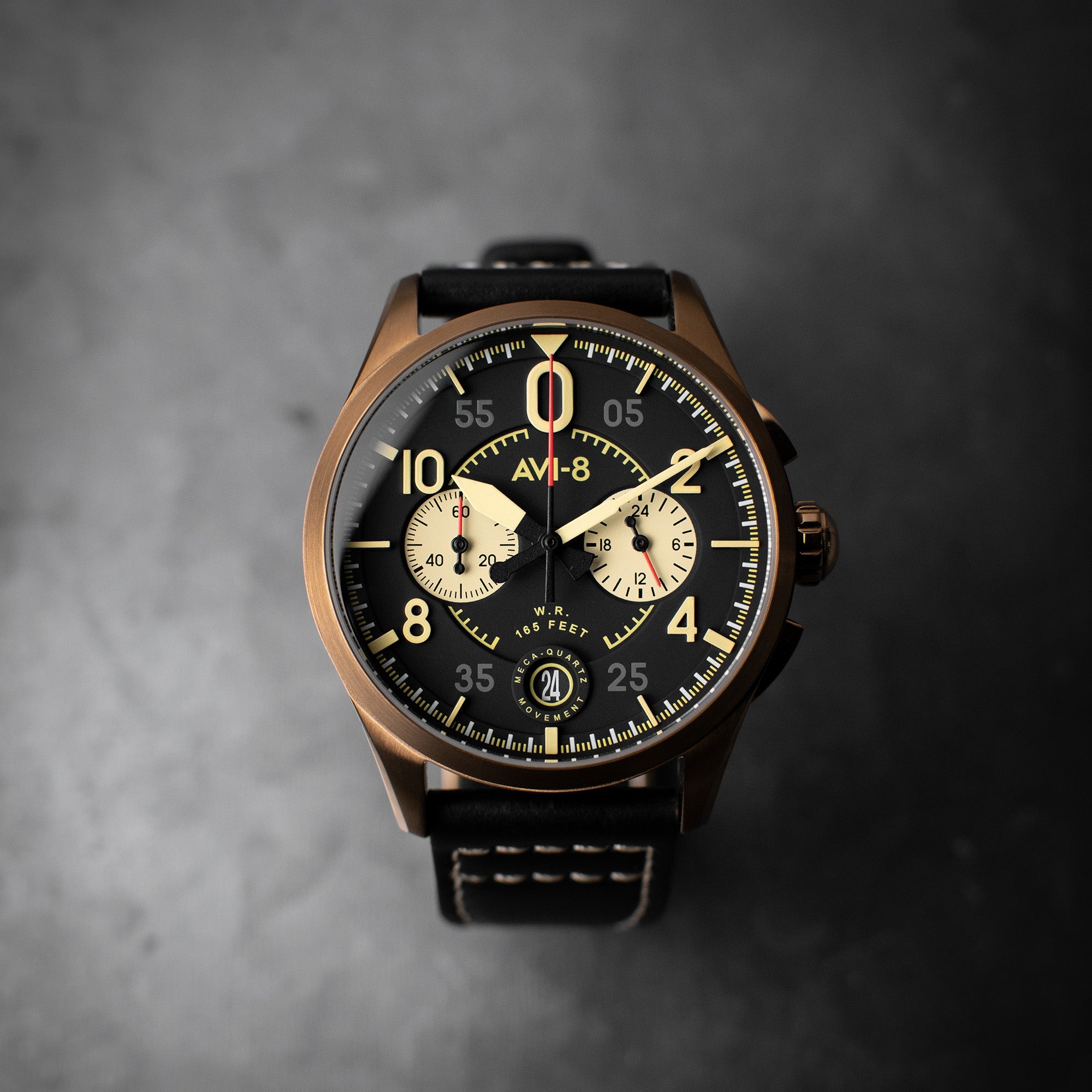Lock Chronograph Black / Leather | Black Dial – Watch Gang