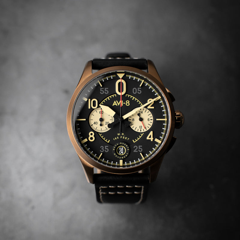 Lock Chronograph Black / Leather | Black Dial