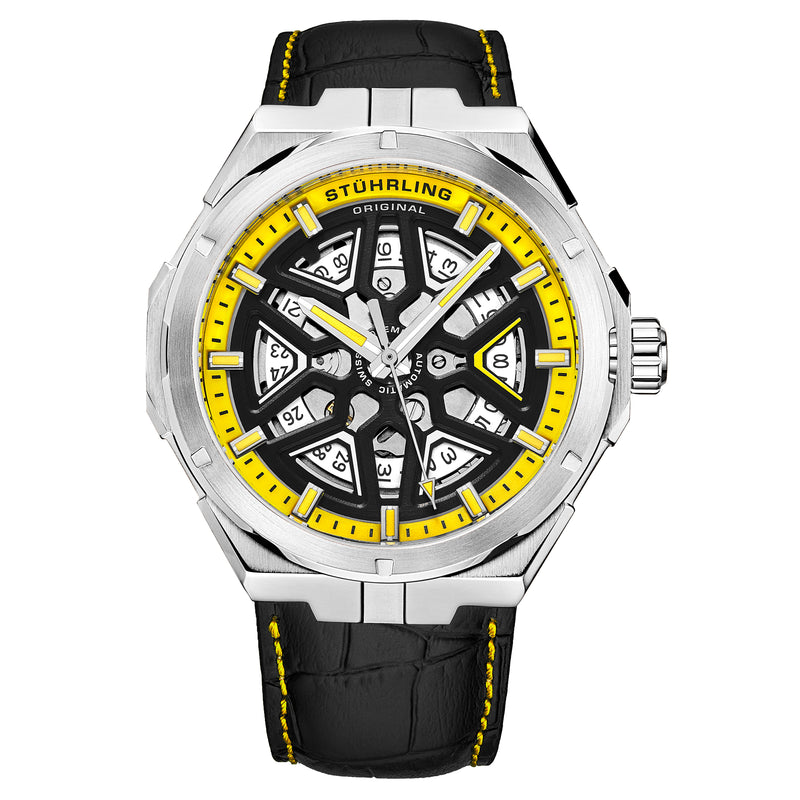 Legacy Black/Yellow Leather | Yellow Dial