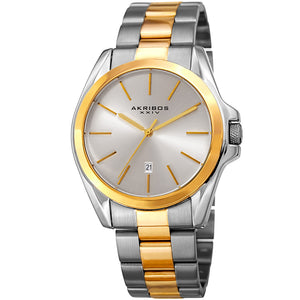 Casual-AK948TTG Two-tone (Silver-tone and Yellow Gold-tone)/Stainless Steel | Silver Dial
