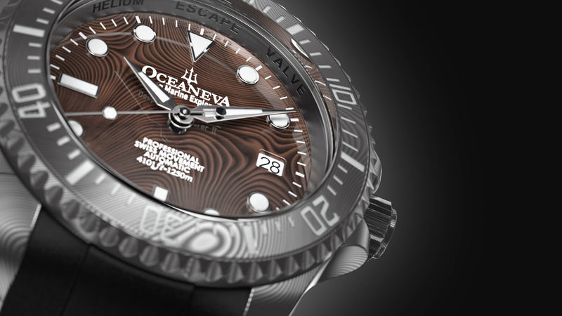 Damascus Swiss Automatic SW200 Deep Marine Explorer II Damascus/Coffee BrownDamascus Dial | Brown Dial