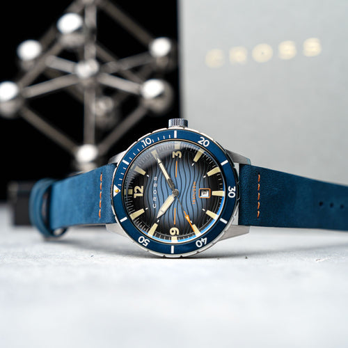 Cross Baskerville Quartz Blue / Blue Leather | Blue Dial