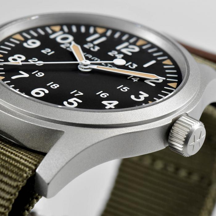 KHAKI FIELD MECHANICAL 42MM Black / Nylon | Black Dial
