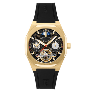 Drake Black Opulence / Black Rubber Strap Black Dial
