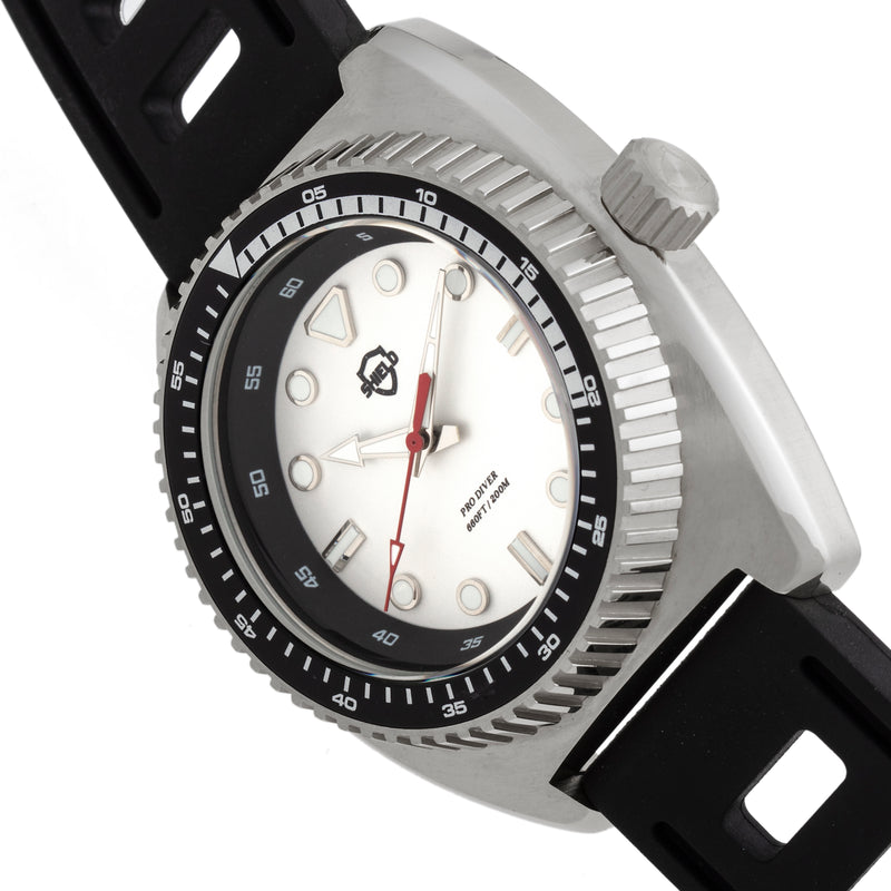 Dreyer Pro Diver 20ATM, Swiss Super Lume Silver/ | White Dial