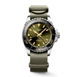 HYDROCONQUEST GMT Green / Fabric | Green Dial