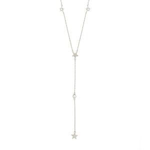 Kennedy Drop Necklace 18k White Gold