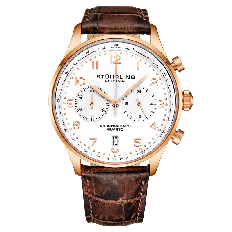 Monaco Chronograph Rose/Brown | White Dial