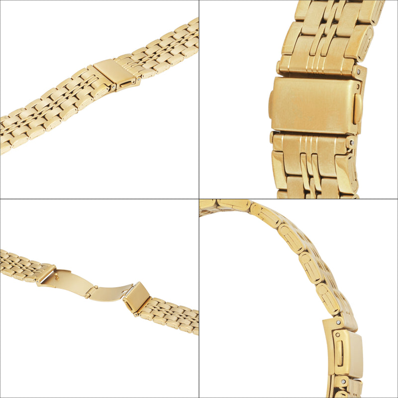 MET.615 | Jubilee Stainless Steel Watch Band 22mm / Gold |  Dial