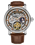 Legacy Automatic 43mm Skeleton Brown/Leather | Silver Dial