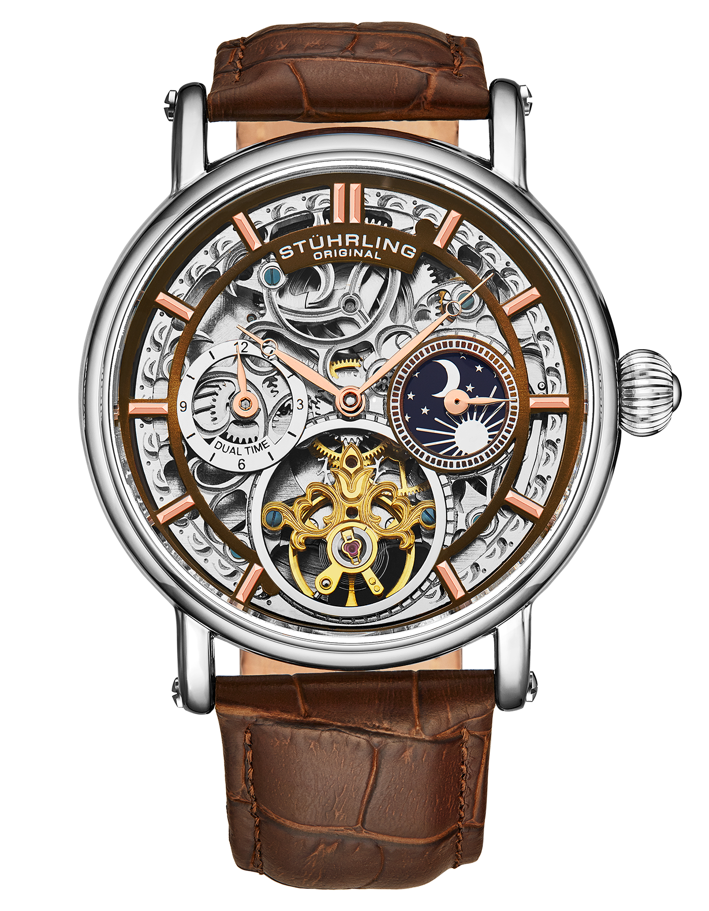 Legacy Automatic 43mm Skeleton Brown/Leather | Silver Dial