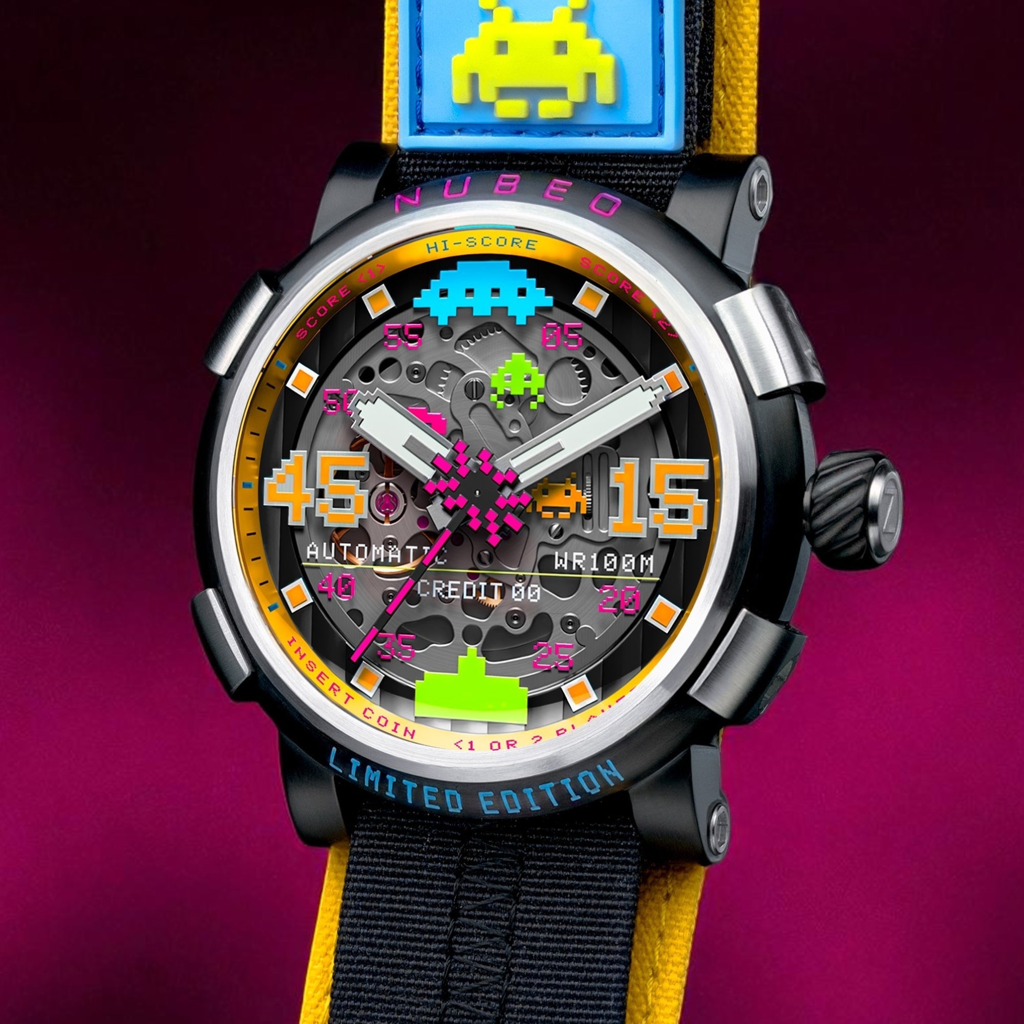 Orion Automatic Space Invaders Limited Edition Black / Stainless