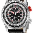 Contasecondi GV2 Contasecondi Men's Black/Red Dial Black Calfskin Leather Watch | Black Dial