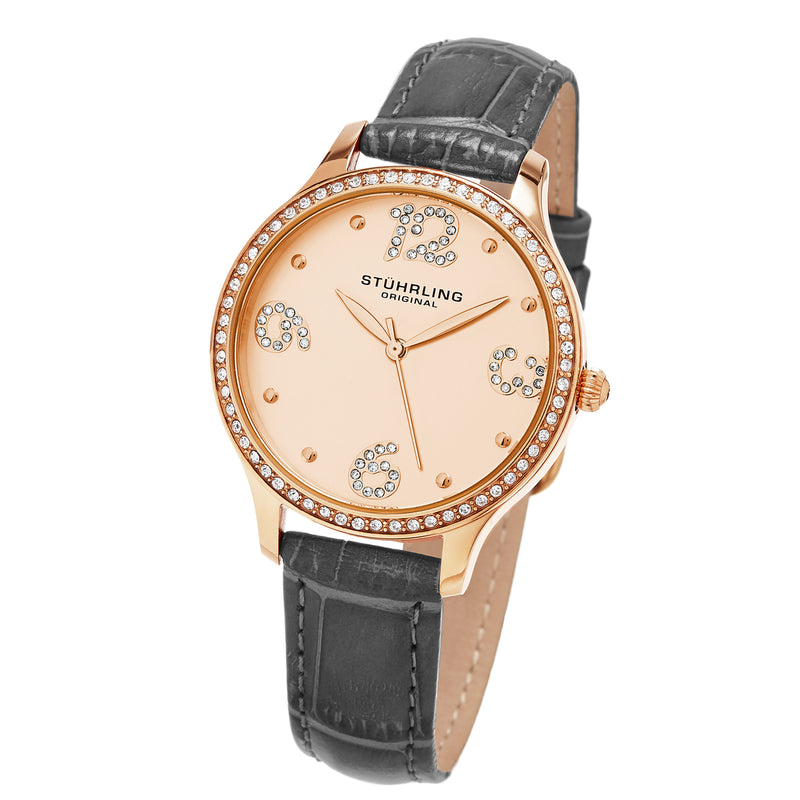 Vogue Gray Leather | Salmon Dial