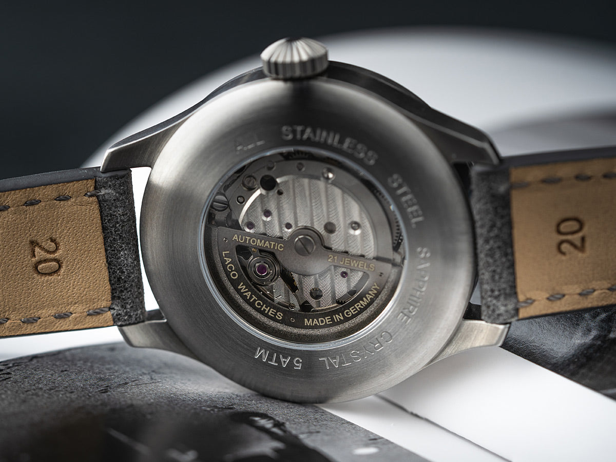 Aachen Grau 42 Automatic / Leather Strap Gray Dial