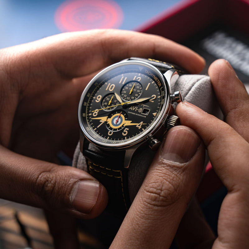 Classic Chronograph Black / Black Leather | Black Dial