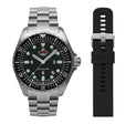NVA Kommando Minentaucher Black / Black Strap | Black Dial