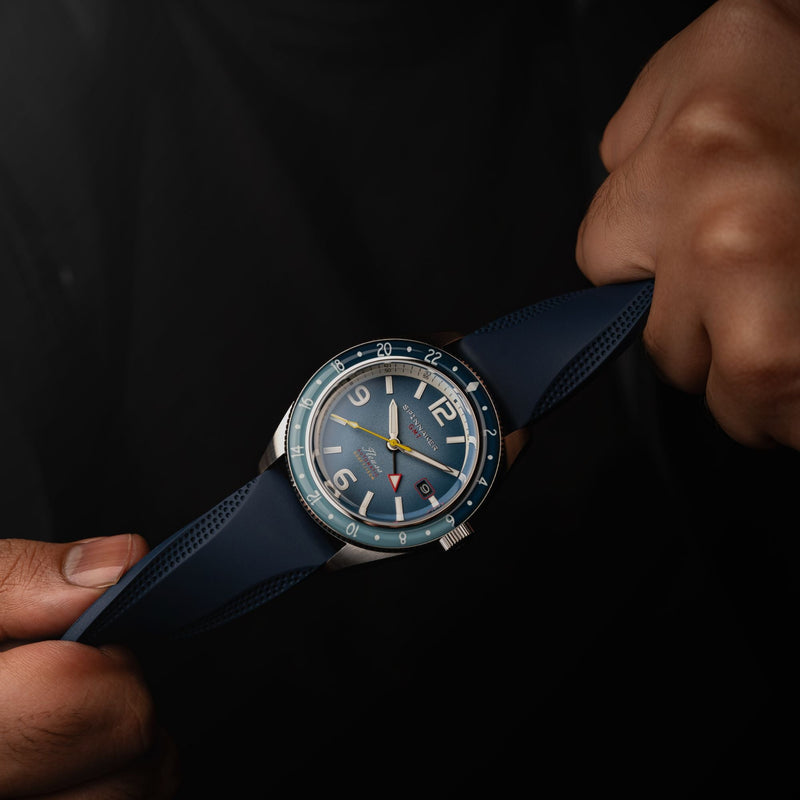Fleuss GMT Automatic Blue/Stainless Steel | Blue Dial