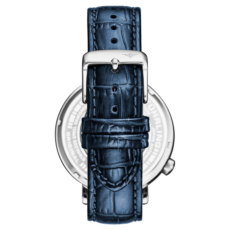 Quasar Skeleton Automatic 42mm Blue/Leather | Blue Dial
