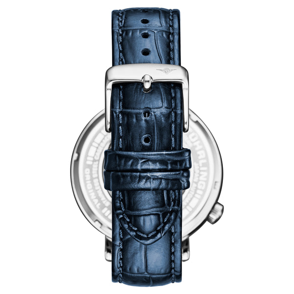 Quasar Skeleton Automatic 42mm Blue/Leather | Blue Dial