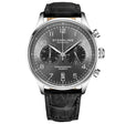 GR1-Q Quartz 42mm Chronograph Black/Leather | Gunmetal Dial