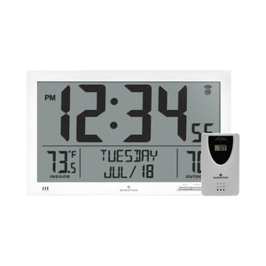 Self-Setting FC Clock with EXLarge Digits Indoor & Outdoor Temp Self-Setting FC Clock with EXLarge Digits Indoor & Outdoor Temp